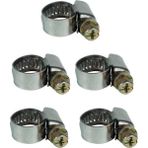 Karokstore Orijinal Kelepçe Seti 5 Parça (Kompresör Aksesuarı, Basınçlı Hava Hortumları Için Hortum Kelepçeleri, Ø 8 - 12 mm Arası, 5 Adet Kelepçe) - 4139670 - standart