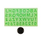 Karokstore Parti Vitrini Alfabe Şeklinde Harf ve Rakam Silikon Kokulu Taş ve Sabun Kalıbı 1X1X1 cm - standart