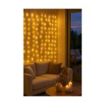 Karokstore Perde LED Işık LED 3m x 3m 300 LED Uzaktan Kumandalı Yüksek Kaliteli Dekoratif Aydınlatma Yatak Odası Balkon Düğün Parti Süsleme Işıkları Beyaz