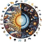 Karokstore Pinecone - Ahşap Puzzle Yetişkinler Için - Gün ve Gece Benzersiz Parçalı Puzzle - 252 Parça Ahşap Yapboz - Yapıştırıcı Folyo Dahil - Dekoratif Ahşap Puzzle - 29X29 cm - A1-05