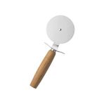 Karokstore Pizza Kesici – Ahşap Saplı Paslanmaz Çelik, Yuvarlak Bıçaklı Pizza Dilimleyici | Ergonomik, Dayanıklı, Şık Tasarım