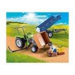 Karokstore Playmobil Country 71249 Römorklu Traktör, Taşıma Kutuları Dahil, Organik Çiftlik Için Yeşil Traktör, 4 Yaşından Büyük Çocuklar Için Sürdürülebilir Oyuncak - standart