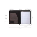 Karokstore Portföy/fermuar Faux Deri Portföy, Kitap Tarzı Ciltli Tasarım, Iş ve Röportaj Padfolio Organizatör, 8.5 x 11 Yazı Pad, Koyu Kahverengi - standart