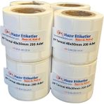 Karokstore Pp Termal Etiket 40MM x 30MM Ruloda 200 Adet Toplam 8 Rulo 1600 Adet Phomemo Yazıcılar ile Uyumlu - Standart