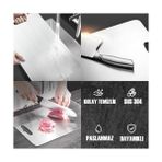 Karokstore Profesyonel Mutfak Kesme Tahtası, Paslanmaz Çelik, 24 x 34 Cm, Büyük Boy (Büyük Boy)