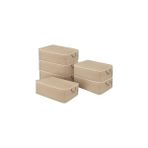 Karokstore Rozet Tekstil 6 Adet Büyük Boy Kahverengi Yatak Altı Çok Amaçlı Hurç 64 x 45 x 22 cm Kahverengi 44 x 65 - standart