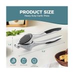 Karokstore Sarımsak Presi, Premium Sarımsak Ezici ile Ergonomik Tutma Kolu, Soyucu Set ve Profesyonel Sarımsak Presi, Sağlam Zencefil Presi, Kuruyemiş ve Tohumlar Için, Kolay Temizlenir - standart
