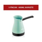 Karokstore SCM-2955 Türk Kahve Makinesi – Elektrikli Cezve, 5 Fincan Kapasite, 400 ml Su Kapasitesi, Paslanmaz Çelik, Yeşil, 1000W