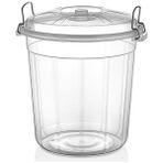 Karokstore Şeffaf Plastik Kilitli Erzak Saklama Kutusu, Bakliyat ve Un Saklama Kabı (35 L) - standart