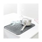 Karokstore Silikon Damlama Matı, Çelik, Koyu Gri, 43,8 x 32,5 x 0,9 cm - standart