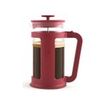 Karokstore - Smart French Press: Yaklaşık 1l Kapasiteli Kahve Hazırlayıcı - Kırmızı Polipropilen Gövde - Bulaşık Makinesinde Yıkanabilen Borosilikat Cam Sürahi - Paslanmaz Çelik Filtre Sistemi - standart