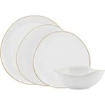Karokstore Streamline Middle 24 Parça 6 Kişilik Porselen Yemek Takımı - standart