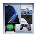Karokstore Super Gaming Controller For Pc/switch/ios/, Hall Effect Stick & Trigger, Rubberized Grips, Rgb Lighting, Swappable Abxy, Detachable Faceplate, 1000MAH With Charging - standart