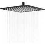 Karokstore Tepe Duş Başlığı Kare Slim 304 Metal 20X20 cm KTD101 (Mat Siyah)