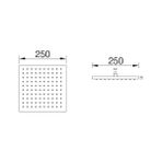 Karokstore Tepe Duş Başlığı Kare Slim 304 Metal 25X25 cm