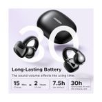 Karokstore Ugreen Hitune S3 Kablosuz Kulaklık, Bluetooth 5.4, Açık Spor Kulaklık, Klipsli ve Gürültü Önleyici Enc, 30 Saat Çalma, Hızlı Şarj, Usb-C, Hi-Fi, Ipx5 Su Geçirmez, Siyah - standart