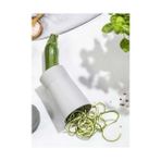 Karokstore Z-Cut Spiral Kesici, Çok Fonksiyonlu, 18/10 Paslanmaz Çelik Bıçak, Plastik Gövde, Gri