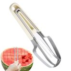 Karpuz kesici, paslanmaz çelik, kavun küpü, karpuz bıçağı, kavun, papaya, ejderha meyvesi için meyve kesici