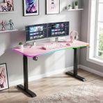 Karr Gaming G-Flex Elektrikli Yükseklik Ayarlı Rgb Aydınlatmalı Oyuncu Masası - 140X60 - Pembe