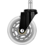 Karr Gaming S-Wheels Motion Silikon Oyuncu Koltuğu Tekeri 75MM - Gri | Ofis Koltuk Tekeri | Ultra Sessiz Sandalye Tekeri