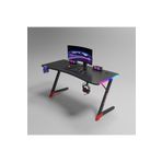 Karr Gaming Spark 25mm RGB Aydınlatmalı Oyuncu Masası | Siyah Karbon Fiber Kaplama