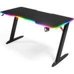 Karr Gaming Thunder 25mm RGB Aydınlatmalı Oyuncu Masası | Siyah Karbon Fiber Kaplama - 140 x 65