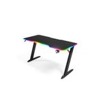 Karr Gaming Thunder 25mm RGB Aydınlatmalı Oyuncu Masası | Siyah Karbon Fiber Kaplama