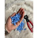 Karsan Mozaik Sanatsal Mikro Mozaik Açık Mavi 1X1CM Mozaik Sanatı Malzeme (100GR)