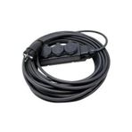 Karsell SİYAH RENK TOPRAKLI KAUÇUK SEYYAR UZATMA ELEKTRİK KABLOSU CCA 3 X 1,5 mm 10 mt 3 LÜ PRİZ 12