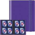 Kart Bağlayıcı 4 Cep - GEAoffice Ticaret Kartı Koleksiyonu Albüm Klasörü - TCG, MTG, Yugioh için 160 Yandan Yüklemeli Cep Klasörü - Kart Koleksiyoncuları Kızlar için Hediyeler (Mor)