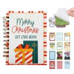 Kart Defteri, Noel Hediyesi Kitabı, Kendinden Yapışkanlı Not Defteri, Kendin Yap, 5 x 7 Sayfa, "Merry Christmas College Survival" Yazılı, Zarflarda Spiral Ciltli, Kart Defteri