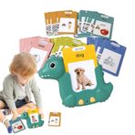 Kart Erken Eğitim Cihazı, Talking Flash Kartlar - Okul Öncesi Konuşma Oyuncakları,3-5 yaş arası erkekler için çift taraflı yürümeye başlayan bilişsel flashcard eğitimi