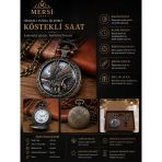 Kartal Figürlü Nostaljik Köstekli Cep Saati Metal Zincirli Antika Tasarım