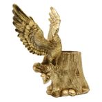 Kartal Heykelcik | Stump Eagle Kalemlik | Stump Eagle Heykeli Kalem Düzenleyici Gerçekçi Reçine Sanat, Oturma Odası Dekoru, Çalışma Odası Geliştirme, Çocuk Aksesuarı