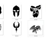Kartal Kaplan Spray Tattoo Geçici Siyah Sprey Dövme Seti