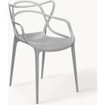 Kartell Masters Kolçaklı Sandalye - Turuncu, Istiflenebilir (2 Adet) - Gri