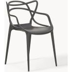 Kartell Masters Kolçaklı Sandalye - Turuncu, Istiflenebilir (2 Adet) - Siyah