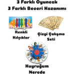 Karter İnovasyon Ahşap Oyuncak Seti,eğitici Oyuncak Seti,çizgi Çalışmaları,puzzle