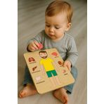 Karter İnovasyon Ahsap Renkli Puzzle, Ahsap Organlar, Ahsap Insan Vücudu, Montessori Egitici Set, Ahsap Oyuncak