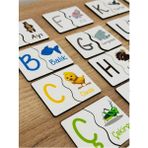 Karter İnovasyon Alfabe Esleme Kartlari Hayvan Esleme Kartlari Puzzle Yapboz Takcikar