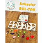 Karter İnovasyon Sebzeleri Öğreniyorum Ahşap Bultak,eğitici Sebzeler Tak Çıkar Seti,eğitici Puzzle