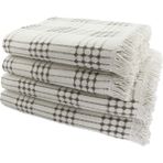 Kartex Büyük Kare Koltuk Örtüsü Takımı Buldan İşi 4 Parça - 180 x 180 cm - Kahverengi