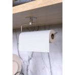 Karteya Rulo Havluluk Peçetelik Yapışkanlı Pratik Banyo Mutfak Askısı Kağıt Rulo Havluluk - Gümüş