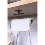 Karteya Siyah Rulo Havluluk Peçetelik Yapışkanlı Pratik Banyo Mutfak Askısı Kağıt Rulo Havluluk Siyah