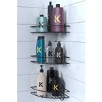 KARTEYA Yapışkanlı Banyo Köşeliği Kancalı Köşe Rafı Duş Şampuanlık Duvar Düzenleyici Organizer Raf 3 Lü Set