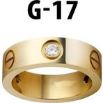 Kartier Taşlı Yüzük Gold Renk 17 Numara - 542