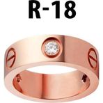 Kartier Taşlı Yüzük Rose Renk 18 Numara - 547