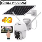 Kartlı 4G Ptz 360 Hareketli Solar Güneş Enerjili 1080P Kamera Türkçe Program Son Sürüm ( Lisinya)