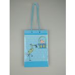 Karton Çanta Leylekli Mavi 11cm X 17cm - 1 Adet
