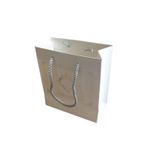 Karton Hediye Çantası Gümüş Saray Desenli 20X20X10 CM (10 Adet) Beyaz